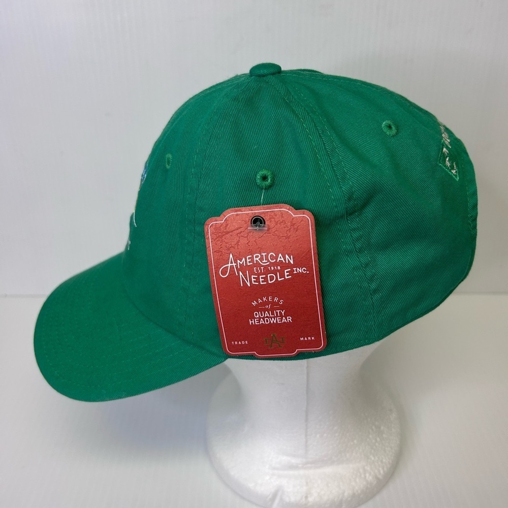 🎾”American Needle” NWT BNP Tennis Tournament Green Fabric Embroidered Cap - Picture 3 of 14